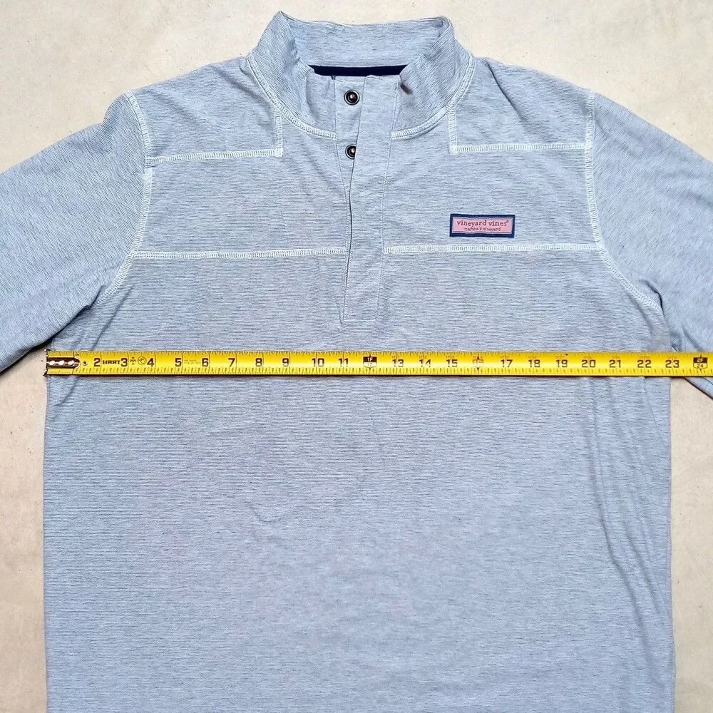 Vineyard Vines Edgartown Shep Shirt Size LARGE Pima Cotton Henley Sweater Golf - Picture 9 of 9